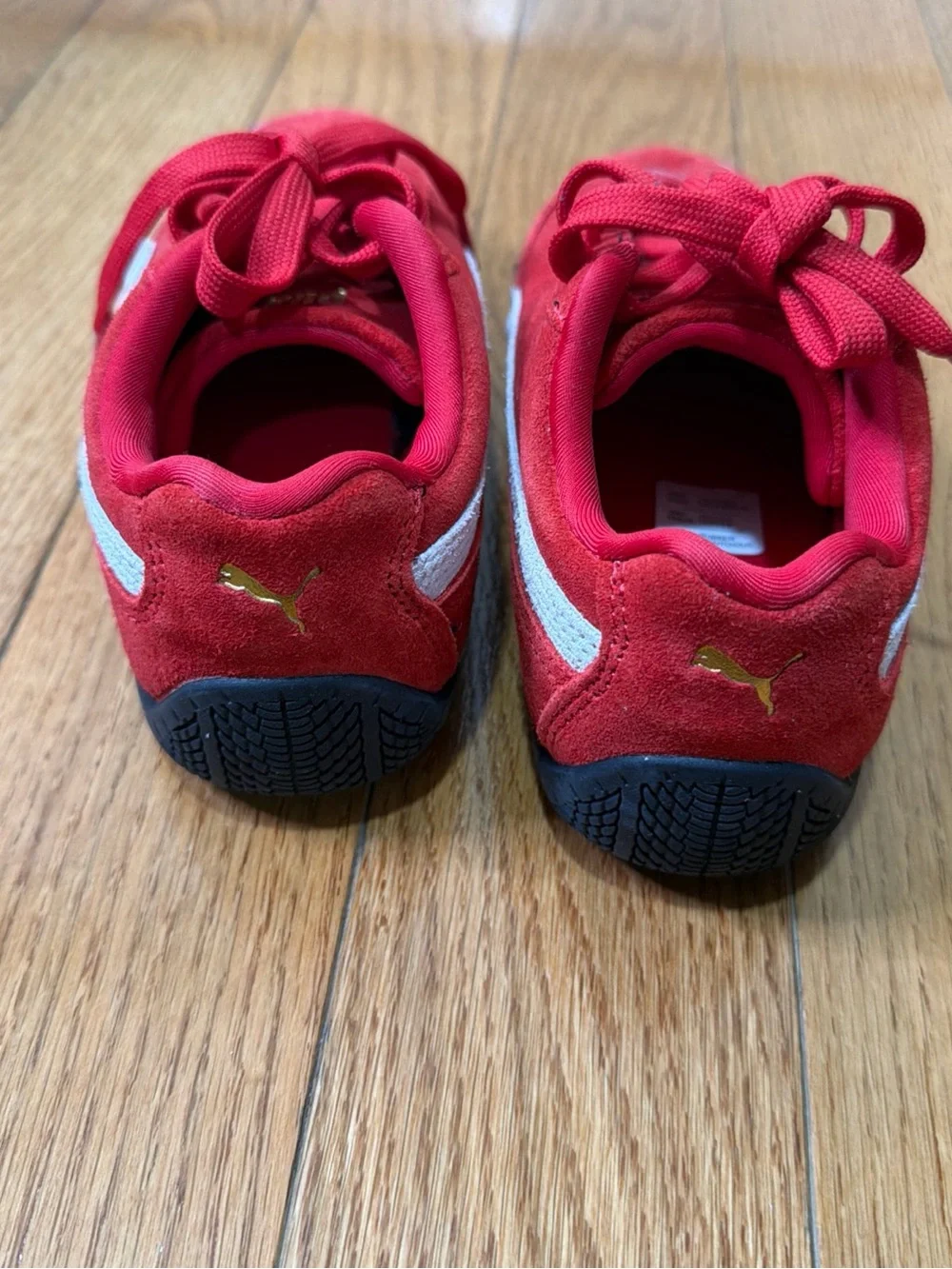 Kid Size 1C PUMA Speedcat OG Athletic Shoe -Red / White.